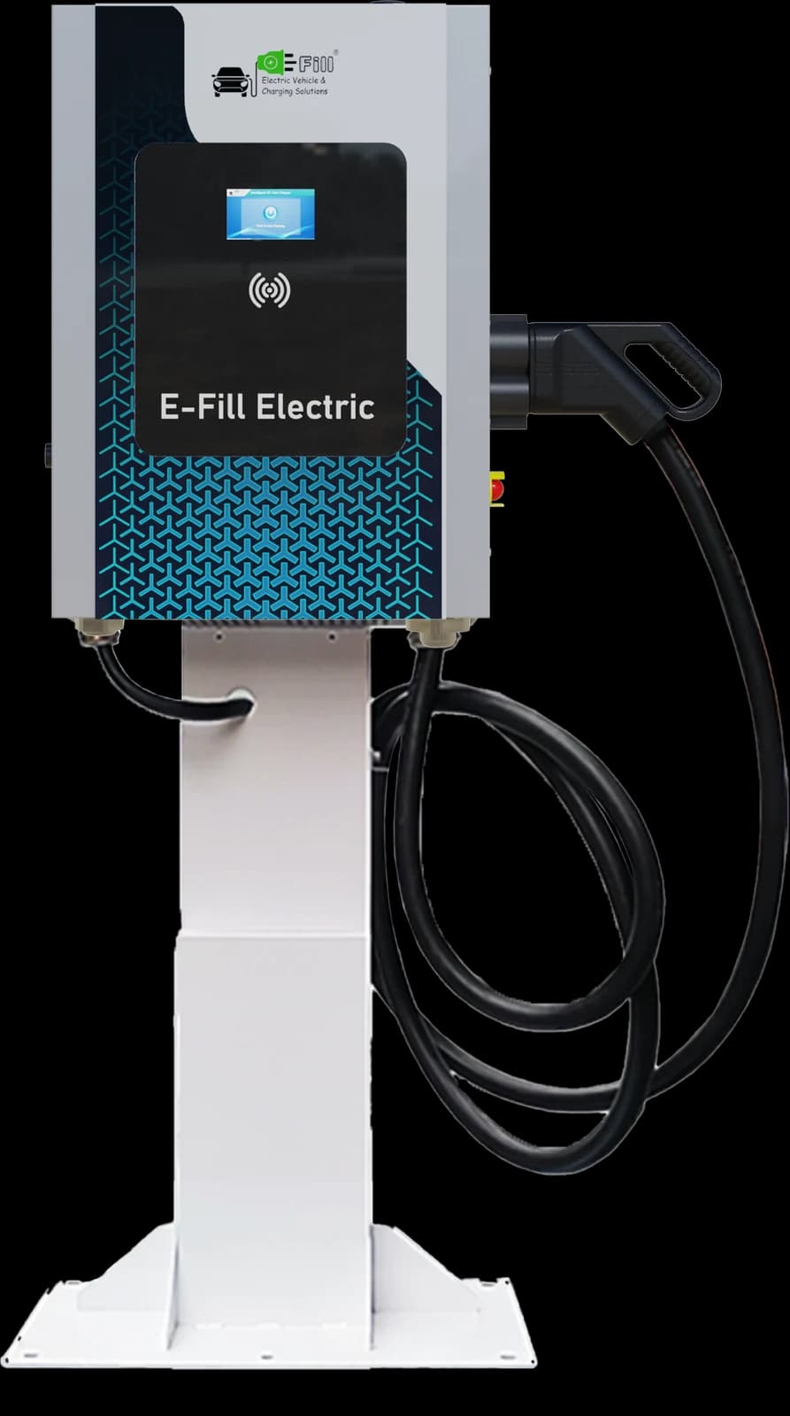 E-Fill X3 — charger with white pedestal